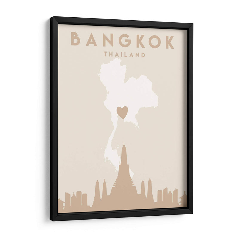 Bangkok - Mapas del corazón de la ciudad 08 - Emiliano Deificus | Cuadro decorativo de Canvas Lab