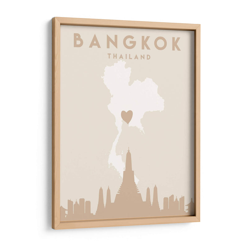 Bangkok - Mapas del corazón de la ciudad 08 - Emiliano Deificus | Cuadro decorativo de Canvas Lab