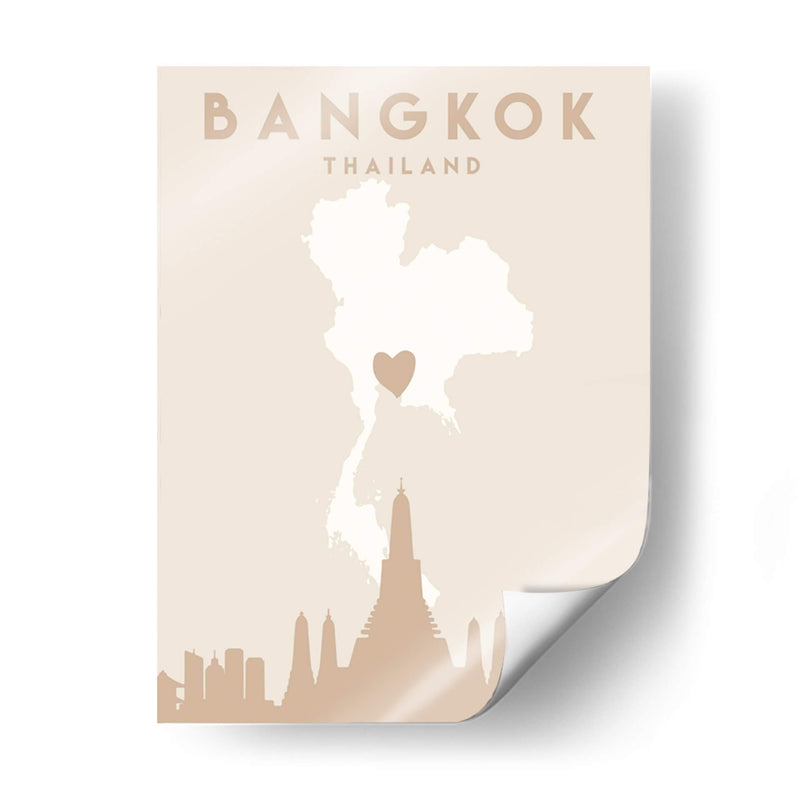 Bangkok - Mapas del corazón de la ciudad 08 - Emiliano Deificus | Cuadro decorativo de Canvas Lab