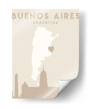 Buenos Aires - Mapas del corazón de la ciudad 17 - Emiliano Deificus | Cuadro decorativo de Canvas Lab