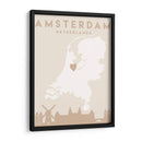 Amsterdam - Mapas del corazón de la ciudad 03 - Emiliano Deificus | Cuadro decorativo de Canvas Lab