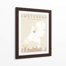 Amsterdam - Mapas del corazón de la ciudad 03 - Emiliano Deificus | Cuadro decorativo de Canvas Lab