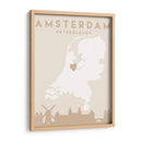 Amsterdam - Mapas del corazón de la ciudad 03 - Emiliano Deificus | Cuadro decorativo de Canvas Lab