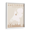Amsterdam - Mapas del corazón de la ciudad 03 - Emiliano Deificus | Cuadro decorativo de Canvas Lab