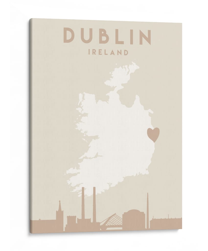 Dublín - Mapas del corazón de la ciudad 28 I - Emiliano Deificus | Cuadro decorativo de Canvas Lab