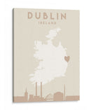 Dublín - Mapas del corazón de la ciudad 28 I - Emiliano Deificus | Cuadro decorativo de Canvas Lab