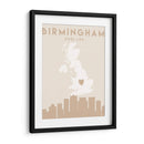 Birmingham - Mapas del corazón de la ciudad 14 - Emiliano Deificus | Cuadro decorativo de Canvas Lab