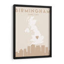 Birmingham - Mapas del corazón de la ciudad 14 - Emiliano Deificus | Cuadro decorativo de Canvas Lab