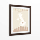 Birmingham - Mapas del corazón de la ciudad 14 - Emiliano Deificus | Cuadro decorativo de Canvas Lab