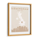 Birmingham - Mapas del corazón de la ciudad 14 - Emiliano Deificus | Cuadro decorativo de Canvas Lab