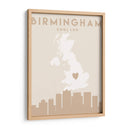 Birmingham - Mapas del corazón de la ciudad 14 - Emiliano Deificus | Cuadro decorativo de Canvas Lab