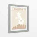 Birmingham - Mapas del corazón de la ciudad 14 - Emiliano Deificus | Cuadro decorativo de Canvas Lab