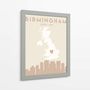 Birmingham - Mapas del corazón de la ciudad 14 - Emiliano Deificus | Cuadro decorativo de Canvas Lab