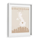 Birmingham - Mapas del corazón de la ciudad 14 - Emiliano Deificus | Cuadro decorativo de Canvas Lab
