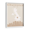 Birmingham - Mapas del corazón de la ciudad 14 - Emiliano Deificus | Cuadro decorativo de Canvas Lab