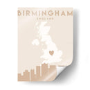 Birmingham - Mapas del corazón de la ciudad 14 - Emiliano Deificus | Cuadro decorativo de Canvas Lab