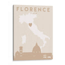Florence - Mapas del corazón de la ciudad 30 - Emiliano Deificus | Cuadro decorativo de Canvas Lab
