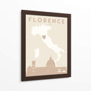 Florence - Mapas del corazón de la ciudad 30 - Emiliano Deificus | Cuadro decorativo de Canvas Lab