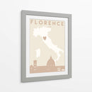 Florence - Mapas del corazón de la ciudad 30 - Emiliano Deificus | Cuadro decorativo de Canvas Lab