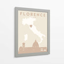 Florence - Mapas del corazón de la ciudad 30 - Emiliano Deificus | Cuadro decorativo de Canvas Lab