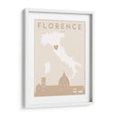 Florence - Mapas del corazón de la ciudad 30 - Emiliano Deificus | Cuadro decorativo de Canvas Lab