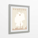 Hamburg - Mapas del corazón de la ciudad 31 - Emiliano Deificus | Cuadro decorativo de Canvas Lab