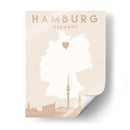 Hamburg - Mapas del corazón de la ciudad 31 - Emiliano Deificus | Cuadro decorativo de Canvas Lab