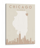 Chicago - Mapas del corazón de la ciudad 21 - Emiliano Deificus | Cuadro decorativo de Canvas Lab