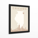 Chicago - Mapas del corazón de la ciudad 21 - Emiliano Deificus | Cuadro decorativo de Canvas Lab