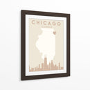 Chicago - Mapas del corazón de la ciudad 21 - Emiliano Deificus | Cuadro decorativo de Canvas Lab