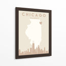 Chicago - Mapas del corazón de la ciudad 21 - Emiliano Deificus | Cuadro decorativo de Canvas Lab