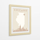 Chicago - Mapas del corazón de la ciudad 21 - Emiliano Deificus | Cuadro decorativo de Canvas Lab