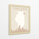 Chicago - Mapas del corazón de la ciudad 21 - Emiliano Deificus | Cuadro decorativo de Canvas Lab