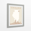 Chicago - Mapas del corazón de la ciudad 21 - Emiliano Deificus | Cuadro decorativo de Canvas Lab