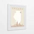 Chicago - Mapas del corazón de la ciudad 21 - Emiliano Deificus | Cuadro decorativo de Canvas Lab