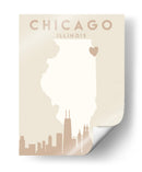 Chicago - Mapas del corazón de la ciudad 21 - Emiliano Deificus | Cuadro decorativo de Canvas Lab