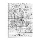 Houston - Mapas negros 34 - Emiliano Deificus | Cuadro decorativo de Canvas Lab