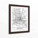 Houston - Mapas negros 34 - Emiliano Deificus | Cuadro decorativo de Canvas Lab