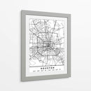 Houston - Mapas negros 34 - Emiliano Deificus | Cuadro decorativo de Canvas Lab