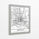 Houston - Mapas negros 34 - Emiliano Deificus | Cuadro decorativo de Canvas Lab