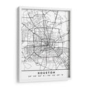 Houston - Mapas negros 34 - Emiliano Deificus | Cuadro decorativo de Canvas Lab