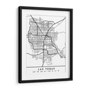 Las Vegas - Mapas negros 38 - Emiliano Deificus | Cuadro decorativo de Canvas Lab