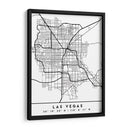 Las Vegas - Mapas negros 38 - Emiliano Deificus | Cuadro decorativo de Canvas Lab