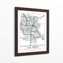 Las Vegas - Mapas negros 38 - Emiliano Deificus | Cuadro decorativo de Canvas Lab