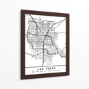 Las Vegas - Mapas negros 38 - Emiliano Deificus | Cuadro decorativo de Canvas Lab
