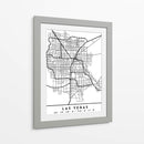 Las Vegas - Mapas negros 38 - Emiliano Deificus | Cuadro decorativo de Canvas Lab