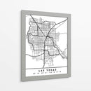 Las Vegas - Mapas negros 38 - Emiliano Deificus | Cuadro decorativo de Canvas Lab