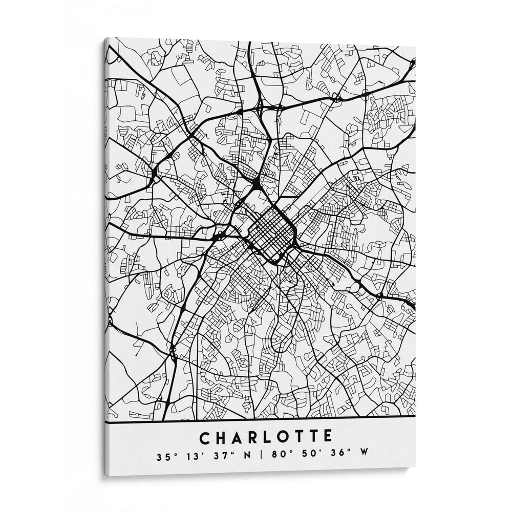 Charlotte - Mapas negros 20 - Emiliano Deificus | Cuadro decorativo de Canvas Lab