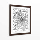 Charlotte - Mapas negros 20 - Emiliano Deificus | Cuadro decorativo de Canvas Lab