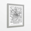 Charlotte - Mapas negros 20 - Emiliano Deificus | Cuadro decorativo de Canvas Lab